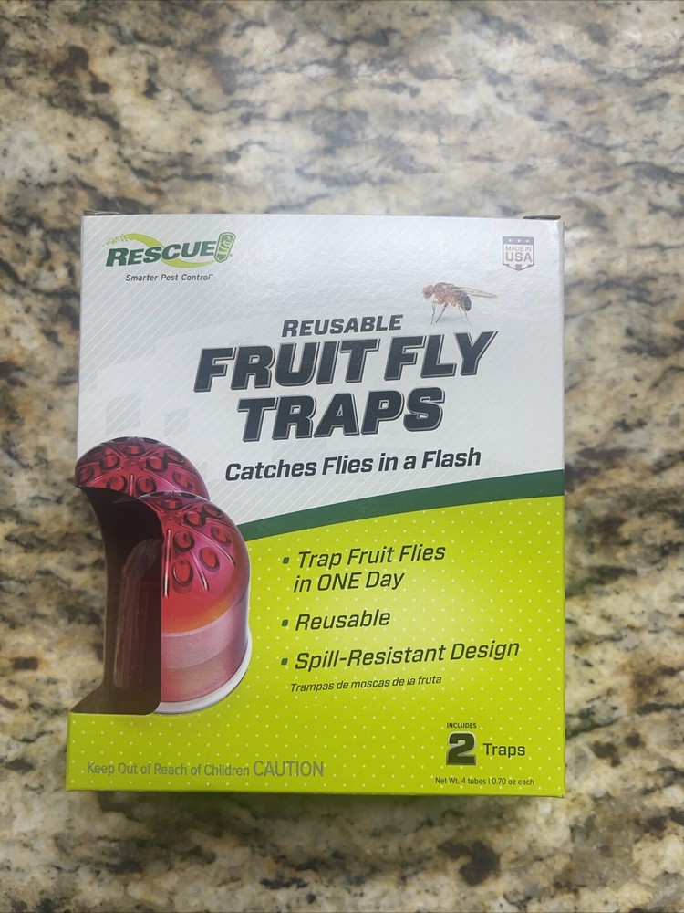 Fruit Fly Trap RESCUE FFTR2 Pest Control Lure Reusable 2 Pack