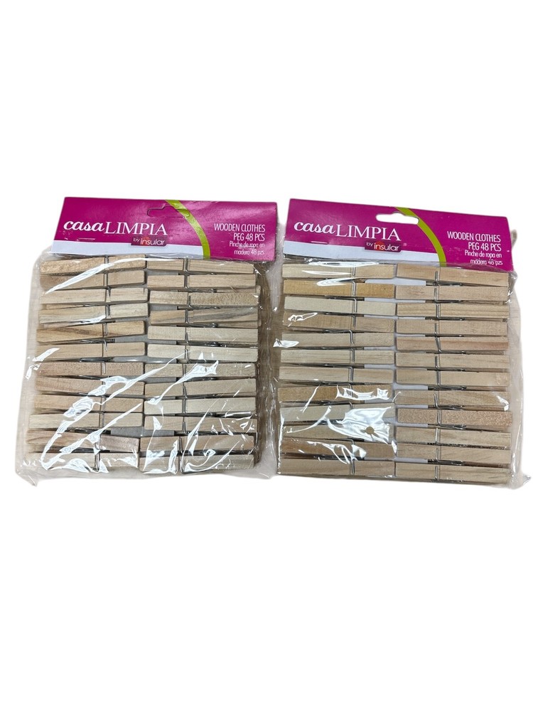 Pinche de Ropa Madera 48Pzs Pack 2