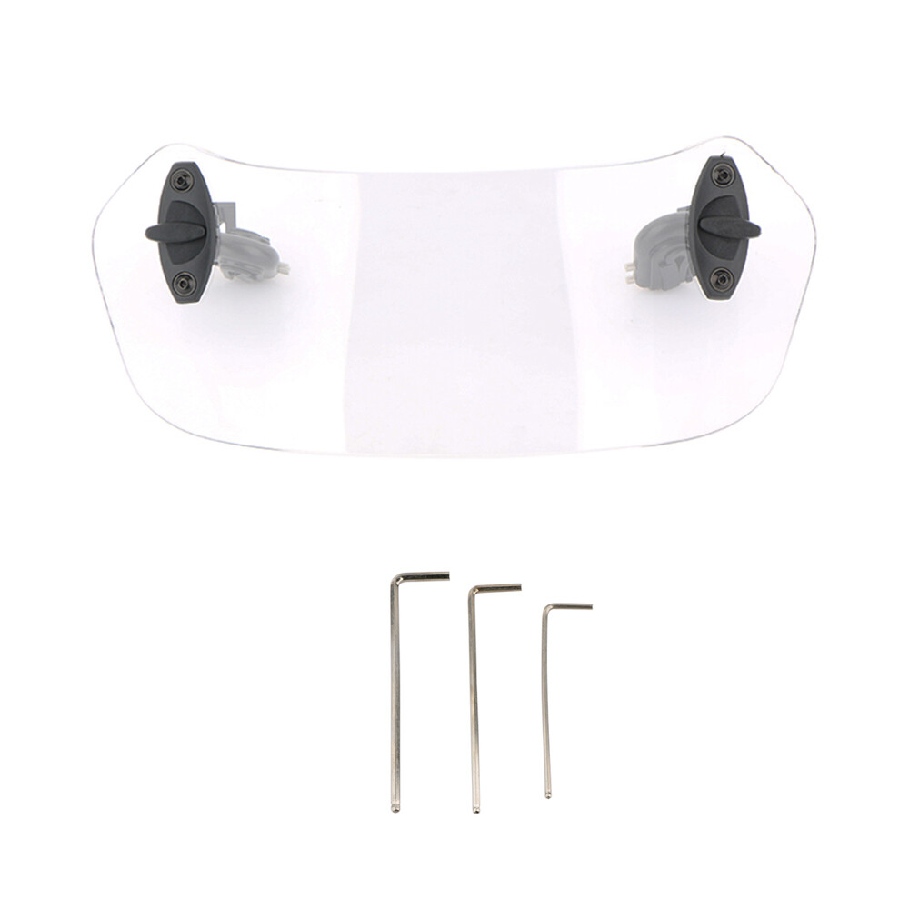 Motorcycle Universal Clip On Windshield Wind Screen Deflector Extension Spoiler