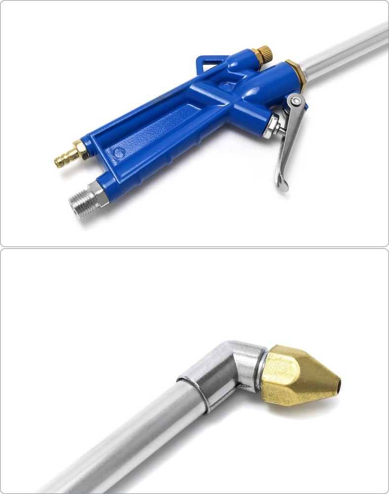QWORK 2 Set Air Blow Gun Pneumatic Engine Cleaning with 4Ft 2 pcs, Blue