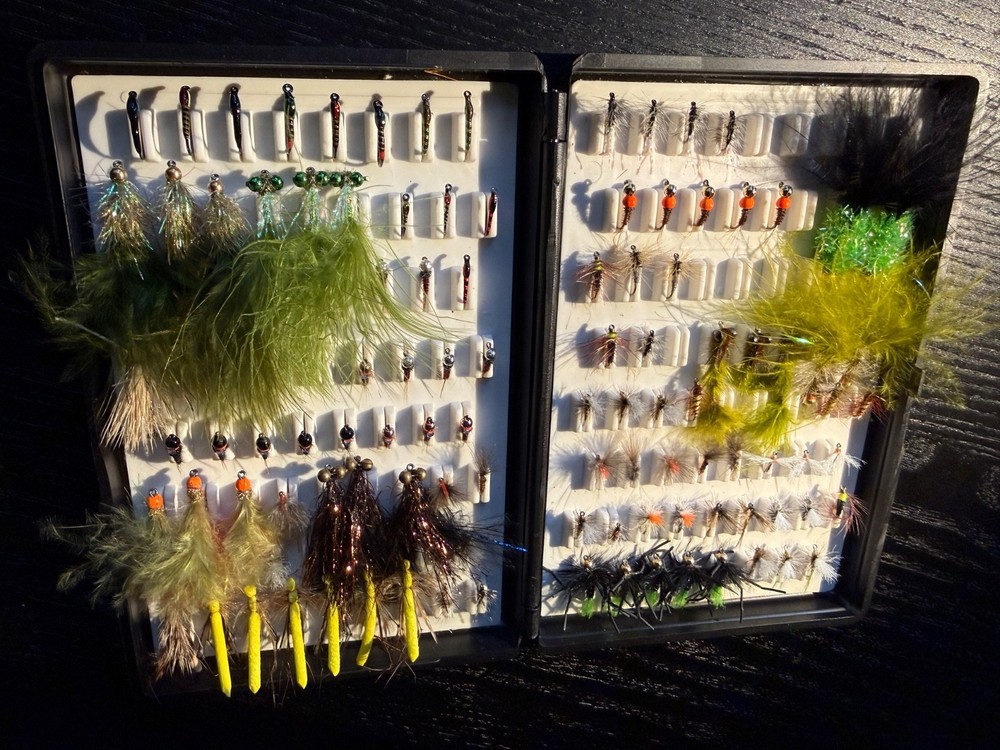 Fly fishing box (fox box) with 100 flies