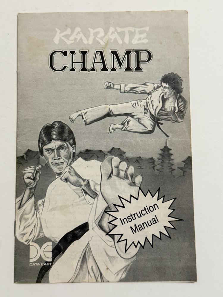 DATA EAST KARATE CHAMP Instruction Manual ONLY, 1985