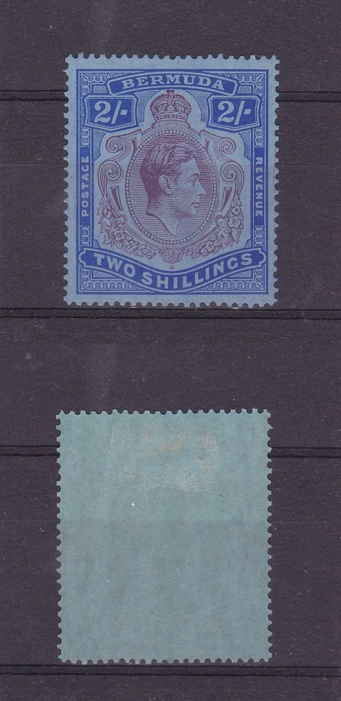 Bermuda 1938 2s P14 Comb Chalky Paper Lightly Hinged Mounted Mint
