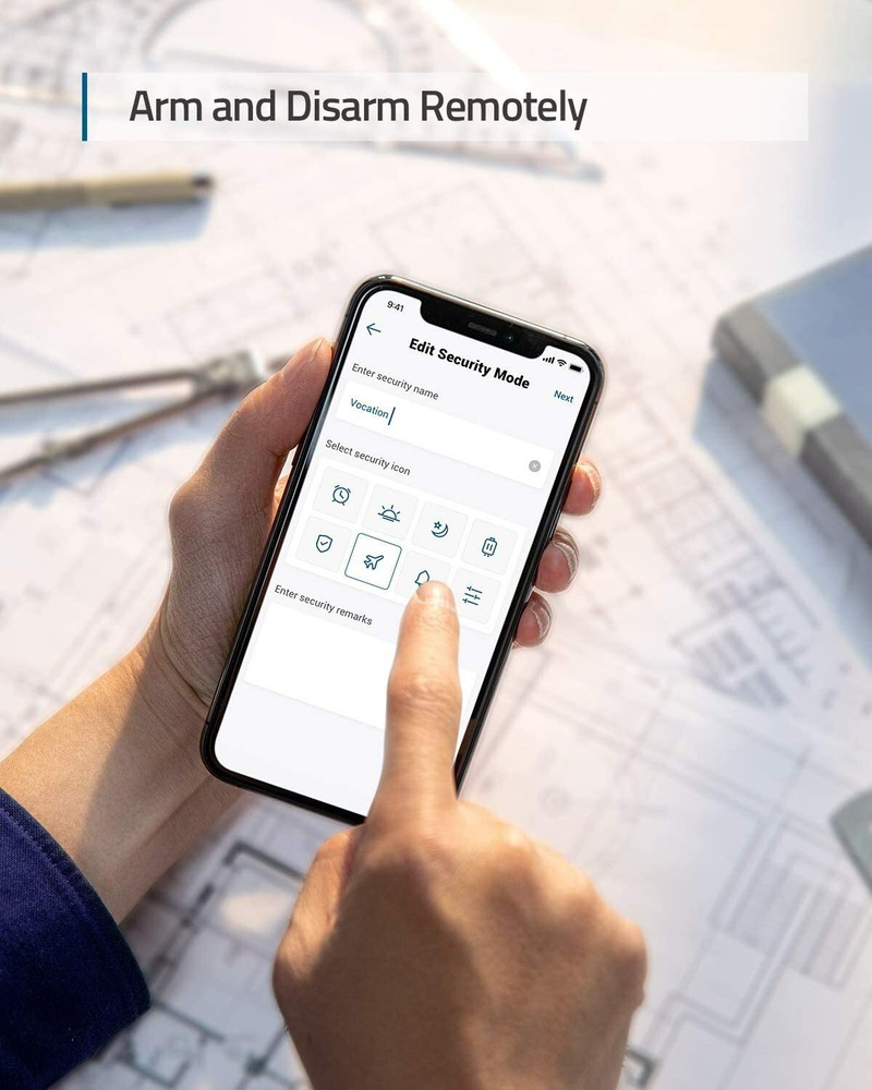 eufy 5-Pcs Wireless Alarm System Smart Home Security Kit Motion Sensor with App