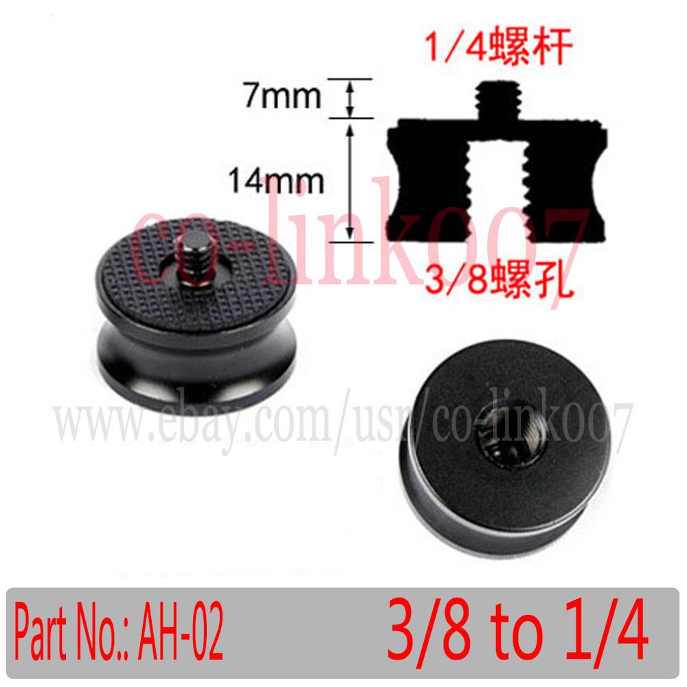 3/8" 1/4" Exchange Screw Camera Tripod Thread Adapter For Tripod Mount