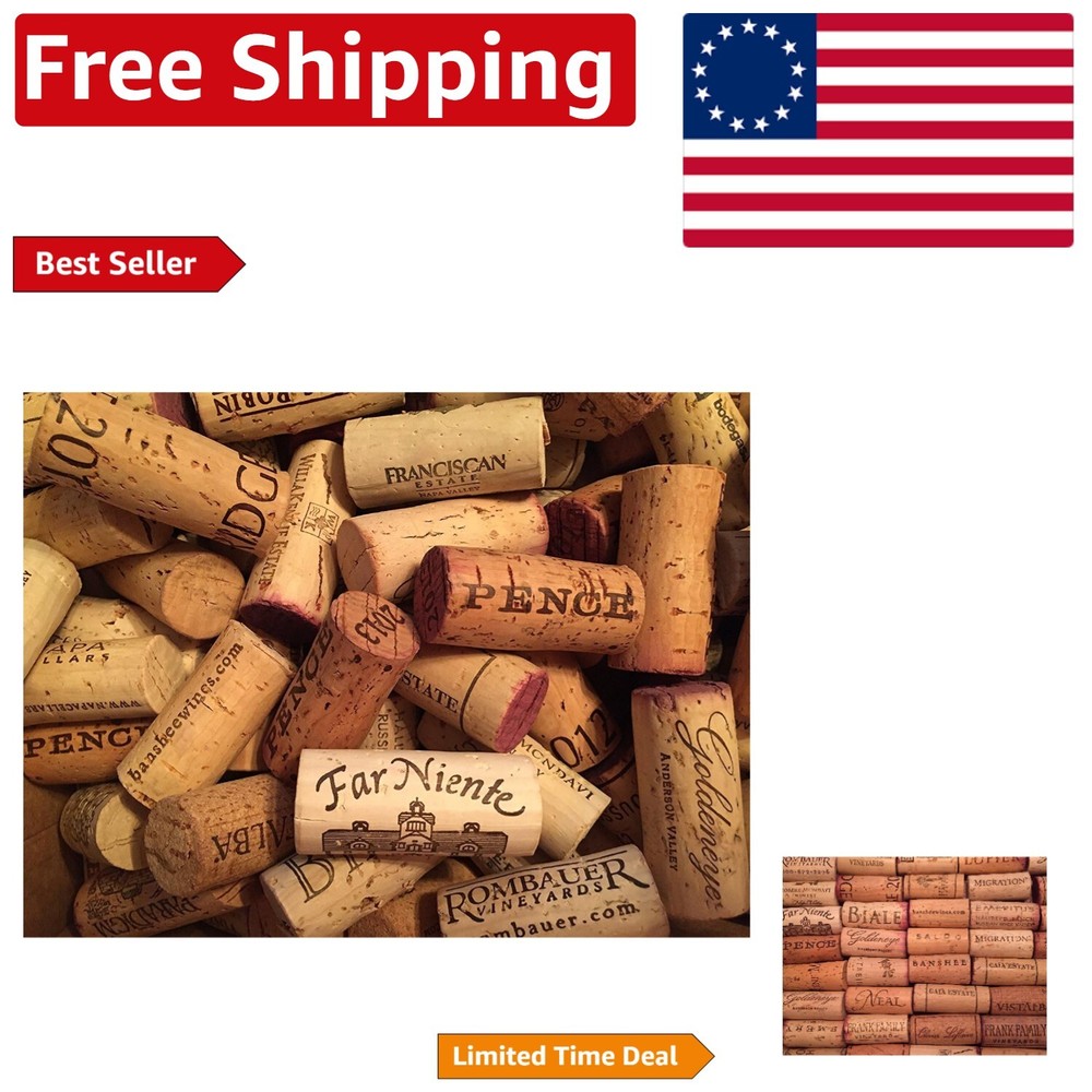 50 Assorted Real Corks for Creative DIY Projects – Eco-Friendly Crafts