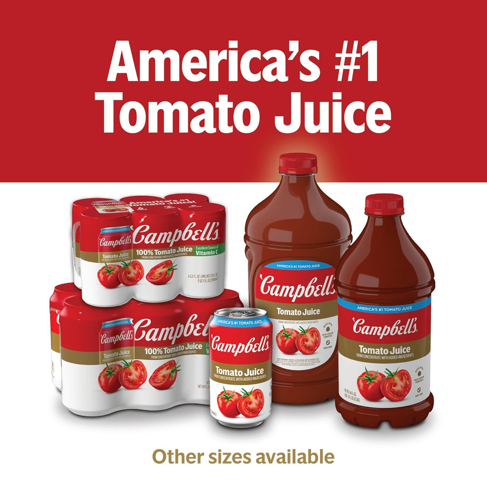 100% Tomato Juice, 5.5 fl oz Can (6 Pack)