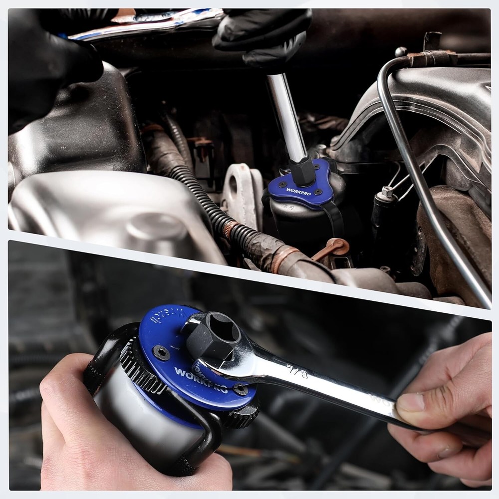 WORKPRO Universal Oil Filter Magnetic Oil Filter Wrench Adjustable Removal Tools