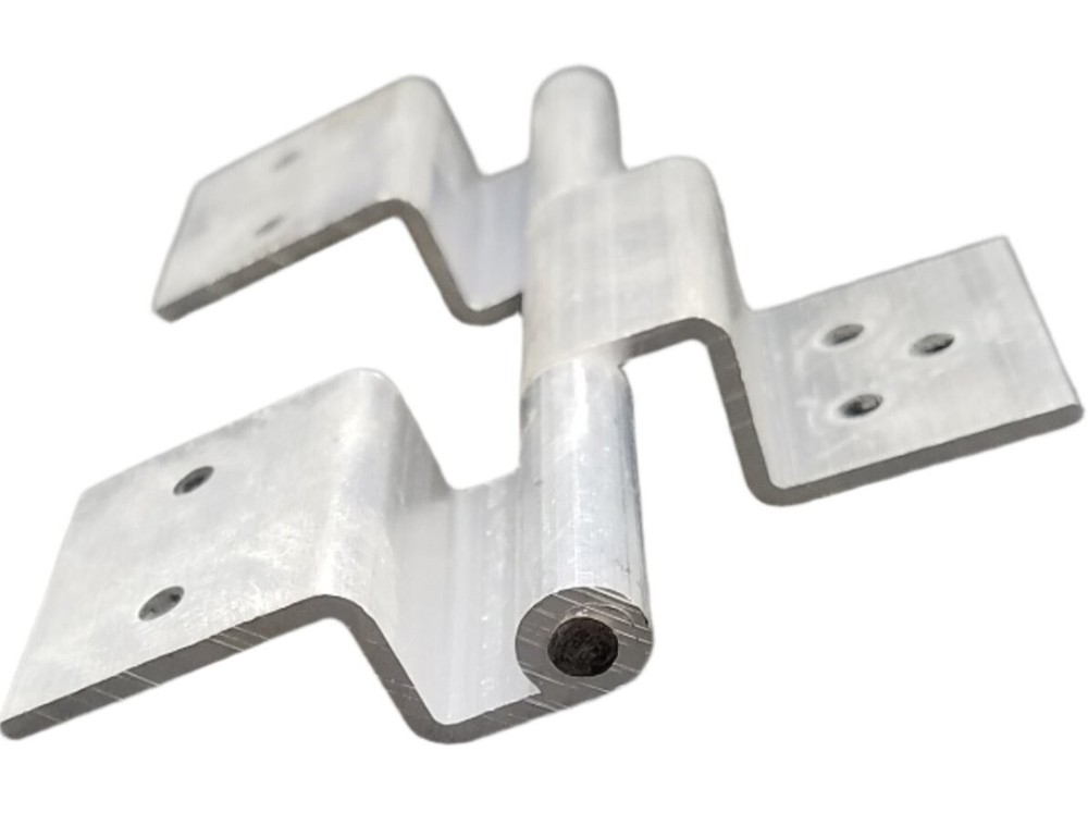 Jammy Three Leaf Aluminum Door Hinge in Raw Finish Stainless hinge pin