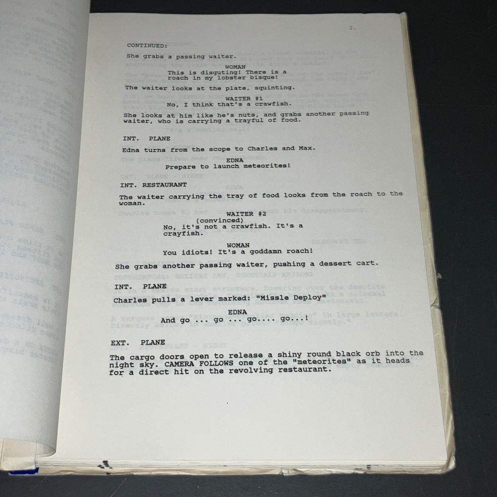 Original 1986 Doin’ Time on Planet Earth Movie Script Darren Starr Second Draft
