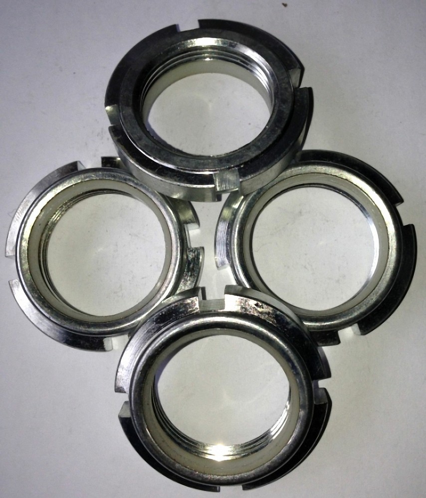 M10 - M90 Right Hand Fine Thread Nylon Locknut Slotted Castle Nut Select Size