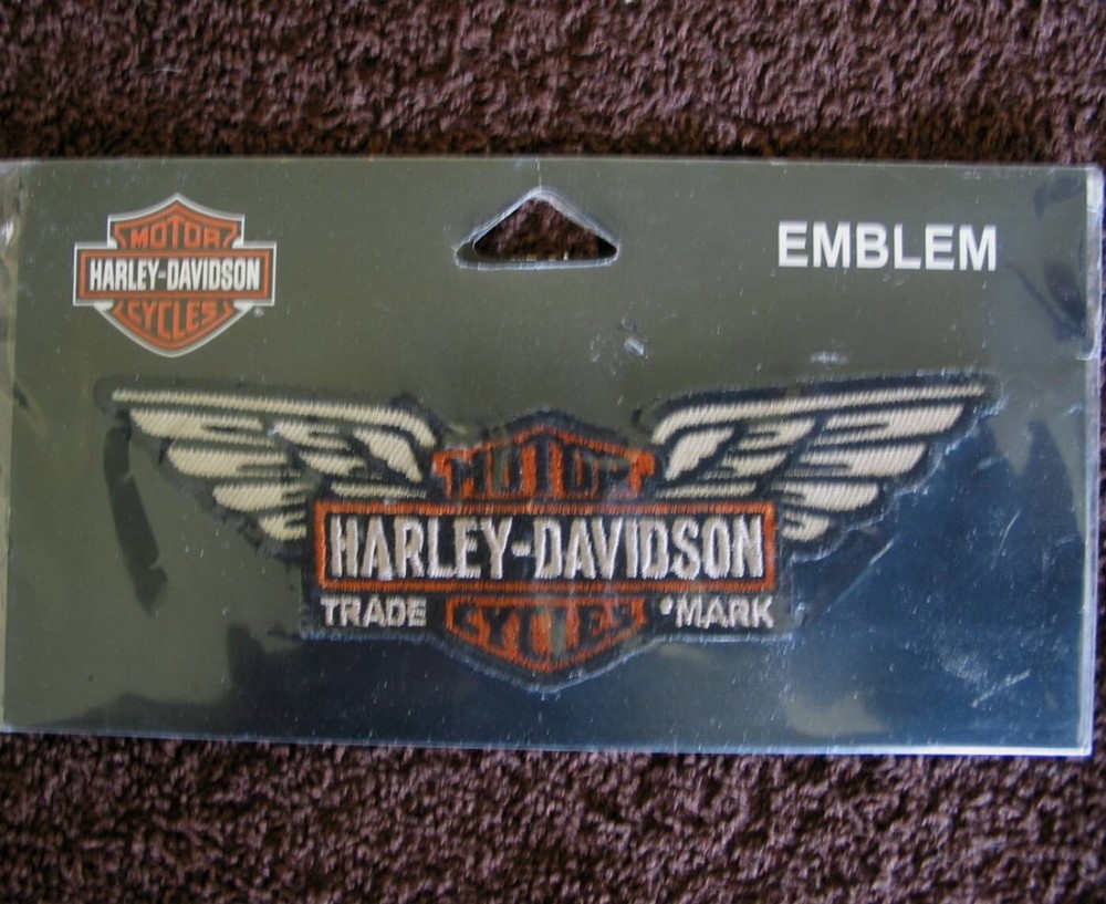 Harley Davidson Winged  Long Bar & Shield  Patch / Emblem