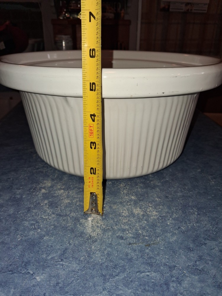 Replacement Rival Crockpot 3355 Ceramic Crock INSERT ONLY 5 qt Slow Cooker White