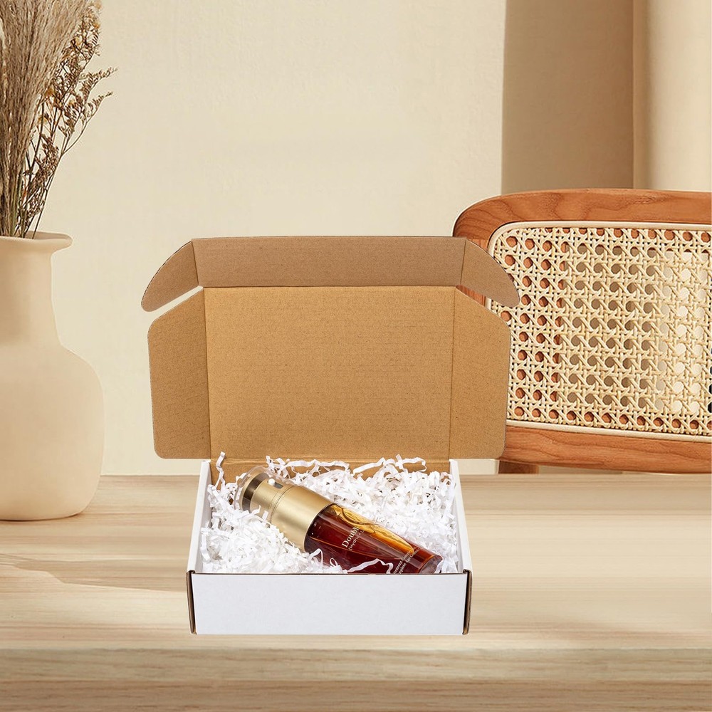 7x5x2 Shipping Boxes 25 Pack White Corrugated Mailer Boxes Small Business Pac...