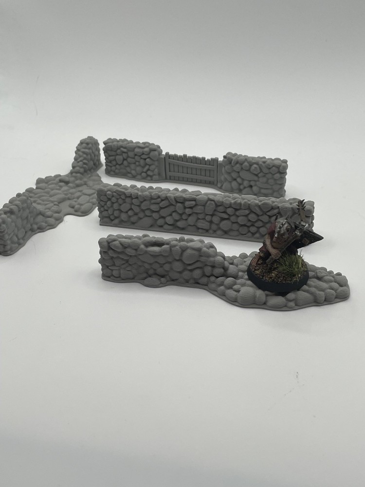 Stone Wall Set Terrain 4pc dnd/pathfinder/war hammer/wargaming/rpg