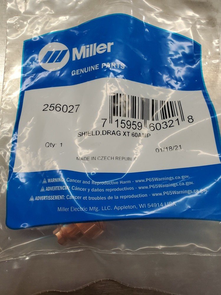 Miller 256027 Drag Shield XT-60Amp, Qty.1