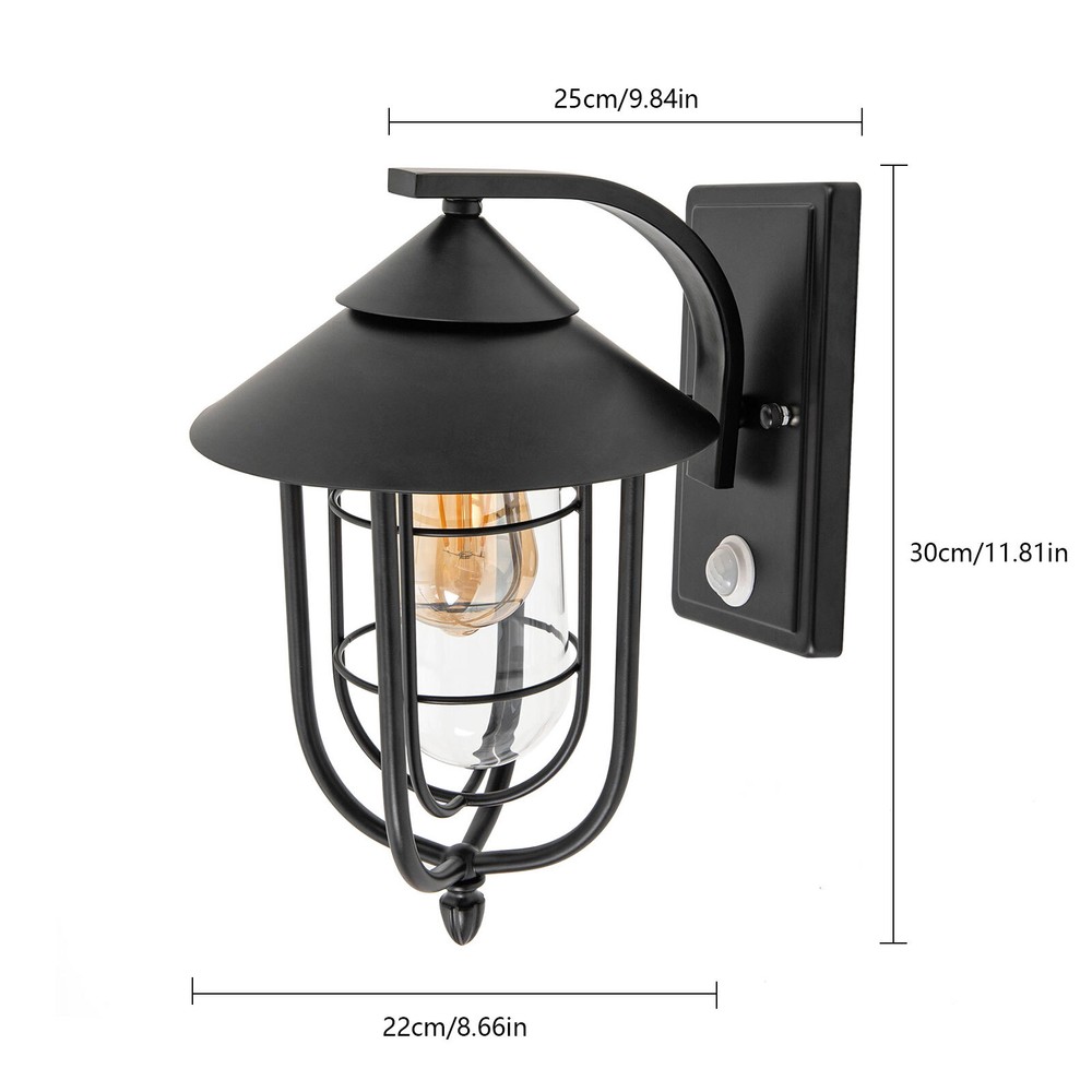 Outdoor LED Wall Sconce Dusk To Dawn Light Lamp Exterior Motion Sensor Wall Lamp