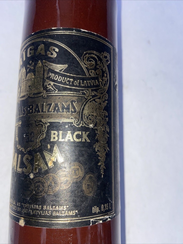 Riga Black Balsam Empty Bottle Dark Brown Glaze