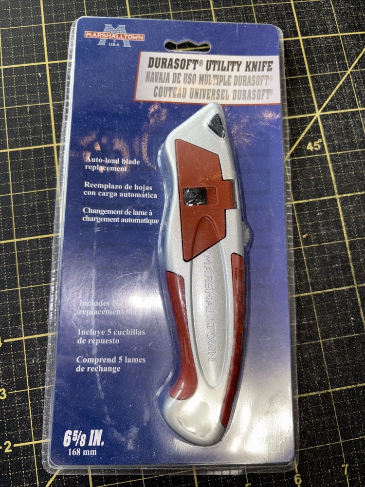 Marshalltown Durasoft Utility Knife  6 5/8 " Auto Load , Include 5 Replacements