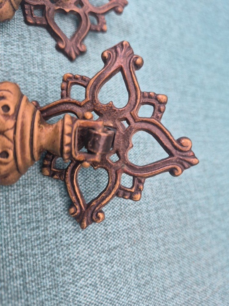 Antique Brass Hanging Drop Pulls Set of 2