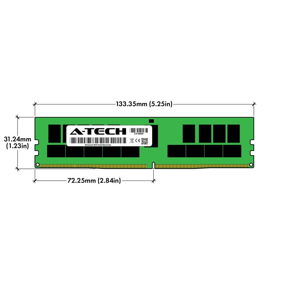 32GB 2Rx4 PC4-19200 ECC REG RDIMM (DELL V4Y10 Equivalent) DDR4 Server Memory RAM