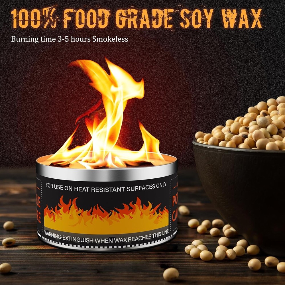Portable Smores Fire Pit - 3-5 Hours Burn Time, Mini Campfire