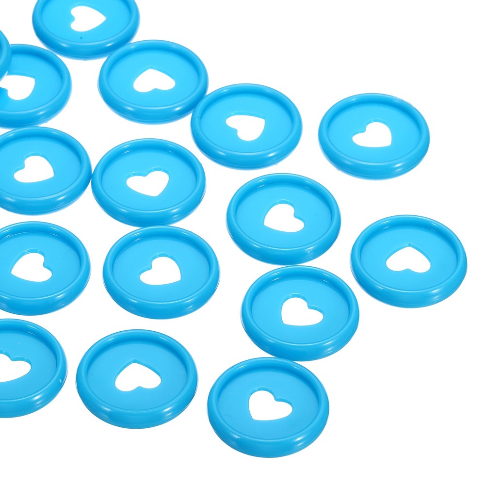 24mm Book Binding Discs 22pcs Discbound Expansion Discs Heart, Blue