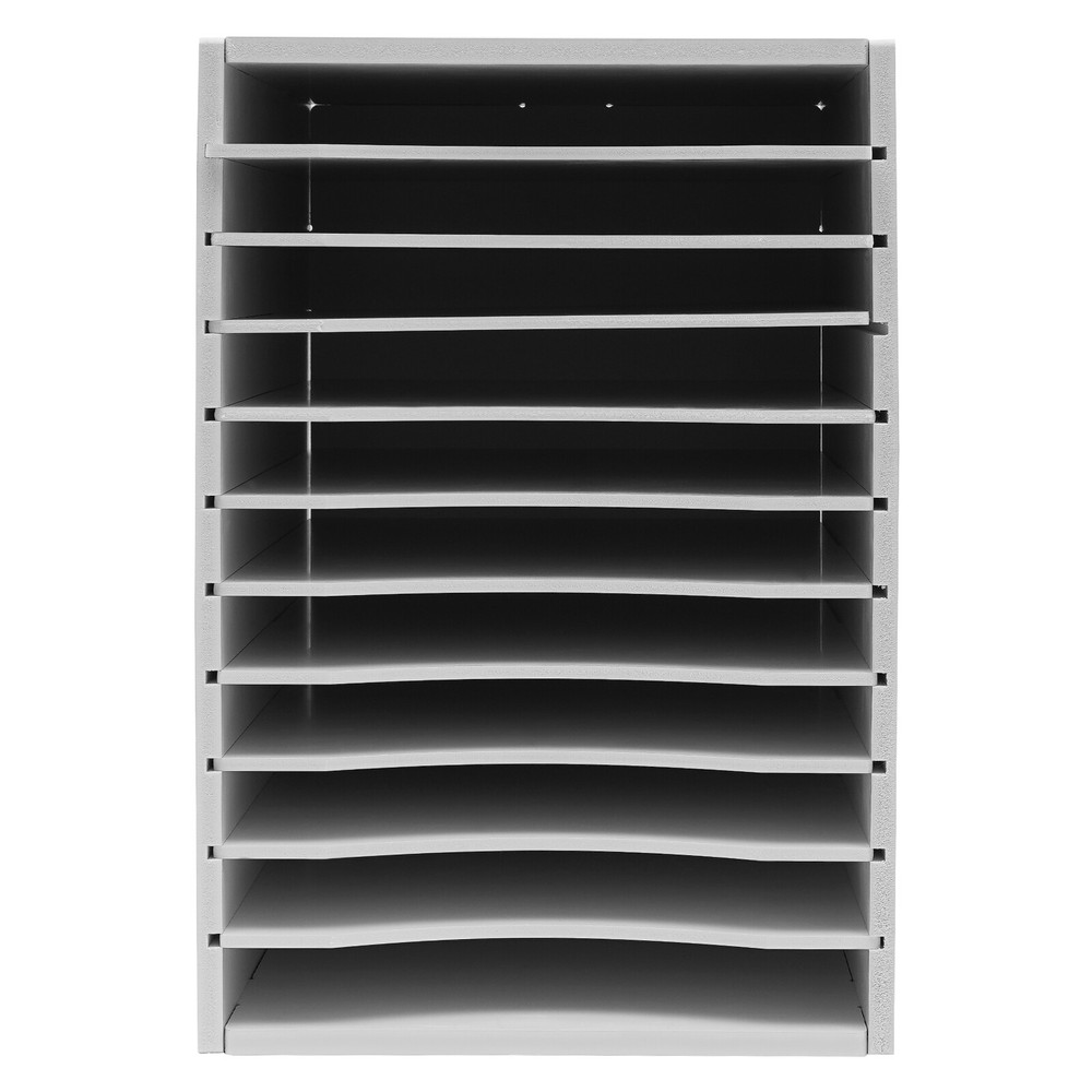 Multi-functional Organizer 11 Compartment File Sorter Paper Storage Holder White