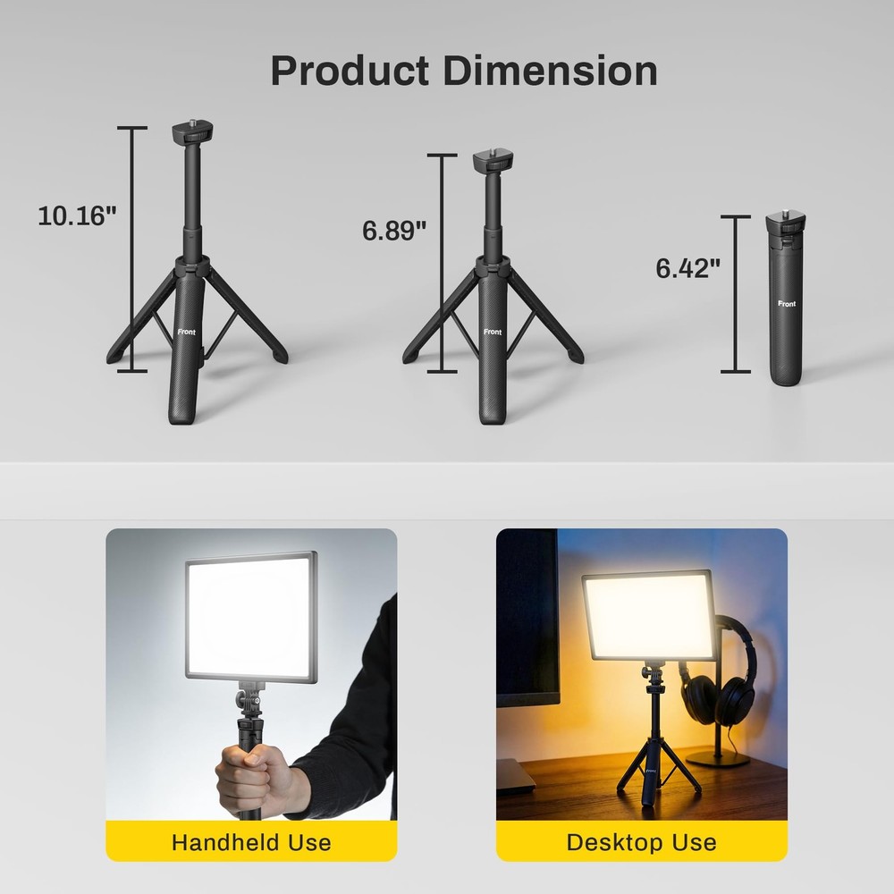 19.5W LED Video Soft Light Panel, 650Lux/m 13" Camera Panel Light Built-in 80...