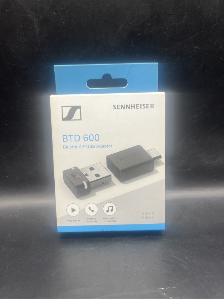 Sennheiser BTD 600 Bluetooth USB Adapter USB A USB C Dongle