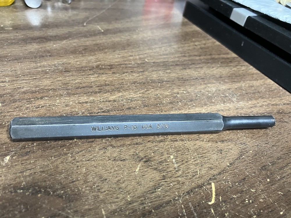 Williams Tools P-10 Pin Punch 5/16" 6" Long USA Made