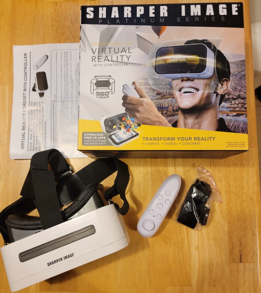 Sharper Image Platinum Series Smartphone 360Virtual Reality With Controller