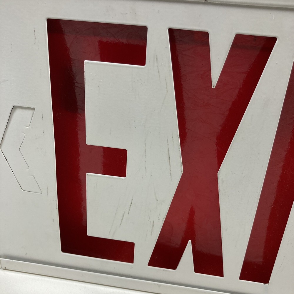 AtLite PNL-RU LED-Exit Sign Light, White Housing, Universal Face Tested Working