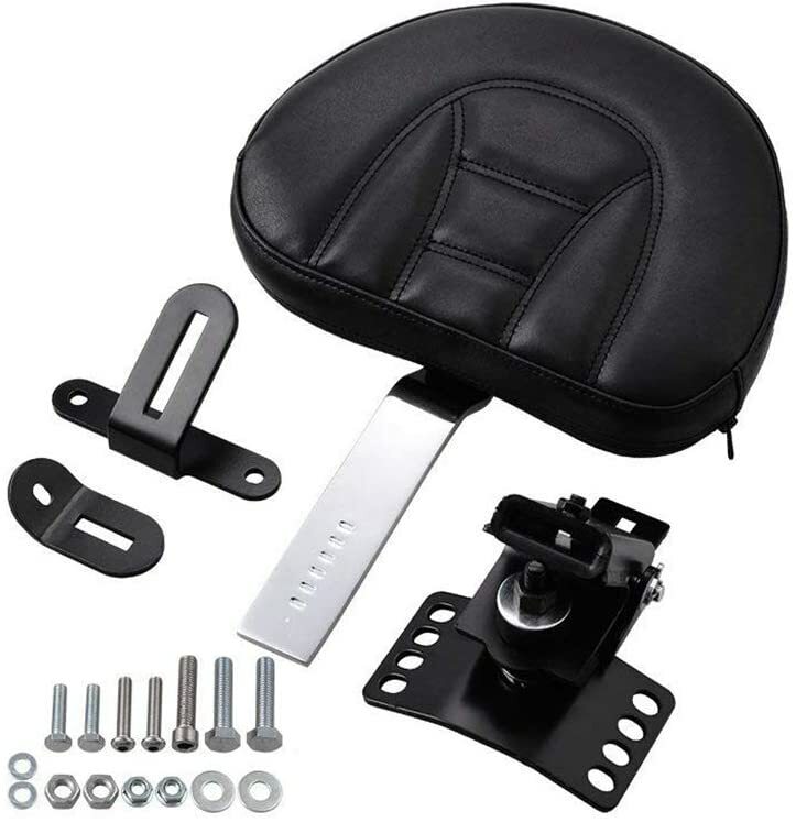 Black Adjustable Drivers Rider Backrest Mount Kit For Harley Electra Glide FLHR