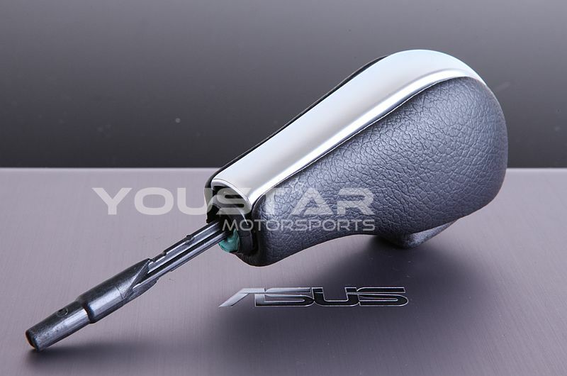 US STOCK Leather Satin Chrome Shift Knob for BMW E81 E82 E88 E90 E92 E93 E63 E64