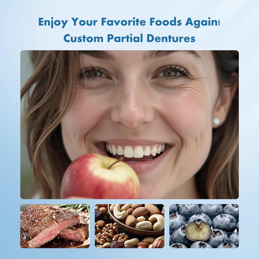 Custom Removable Dentures – Personalized Partial Denture Set for Tooth Replaceme