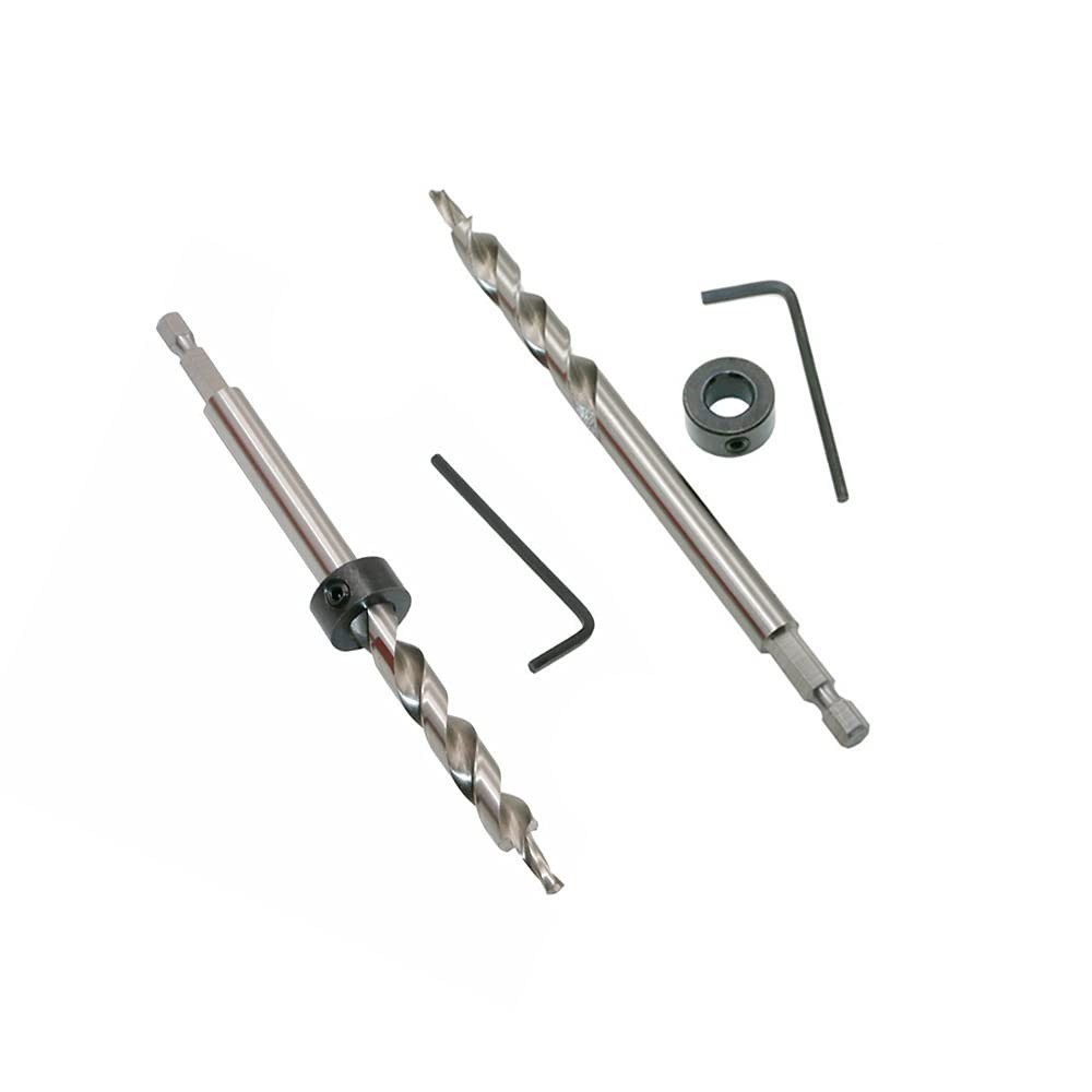 2 Set Step Drill Bit Hex Twist Drill Bits Kit Pocket Hole Tool