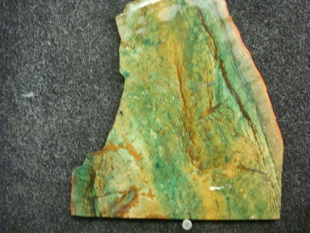 green jasper slab