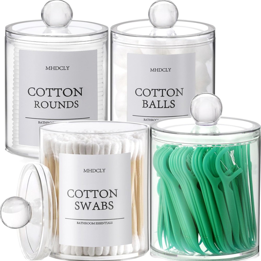 Bathroom Organizers and Storage,4 Pack Plastic Lids