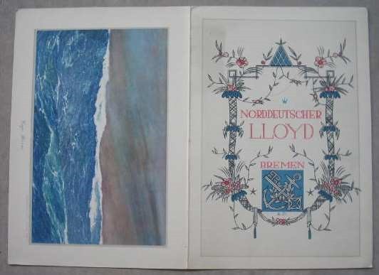 MUNCHEN- North German Lloyd 1929 Steamship Menu