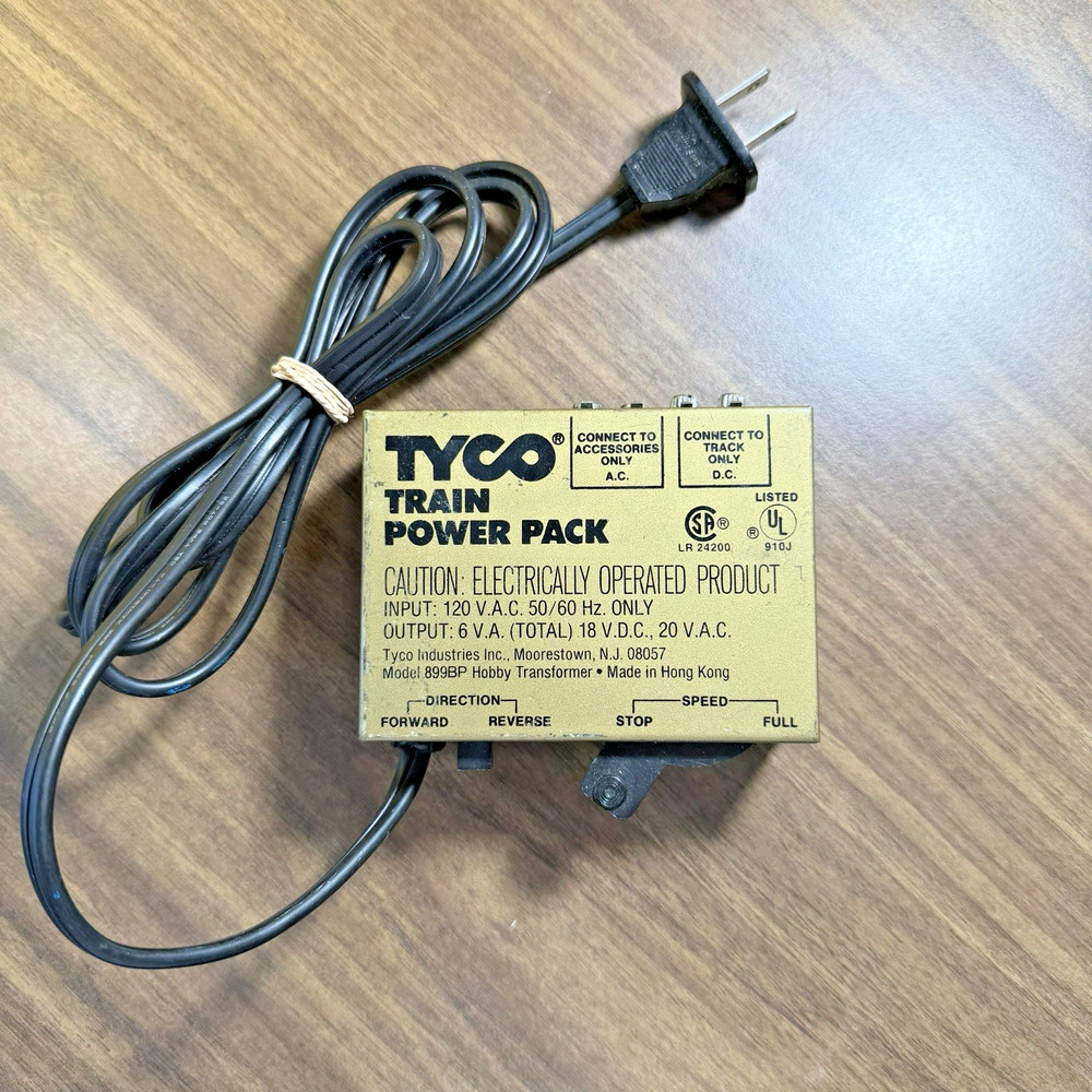 TYCO Train Power Pack Model 899BP Hobby Transformer Railroad *Untested*