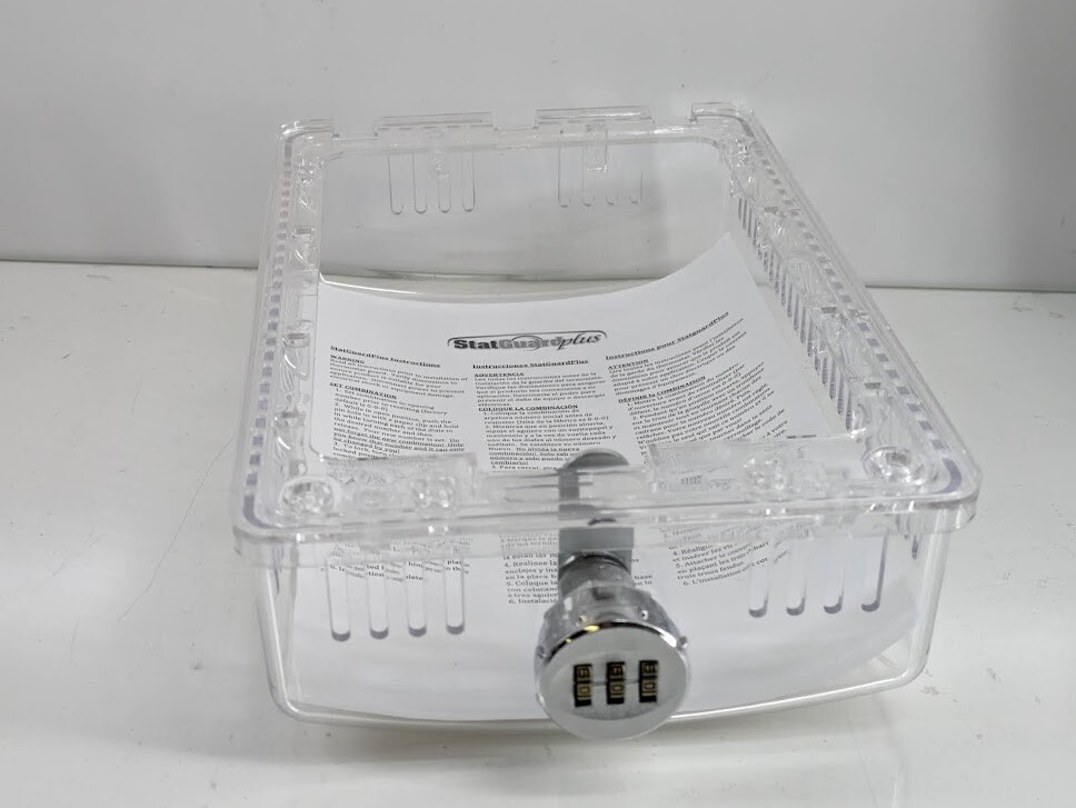 StatGuardPlus Universal Thermostat Guard Clear Changeable with Combination Lock