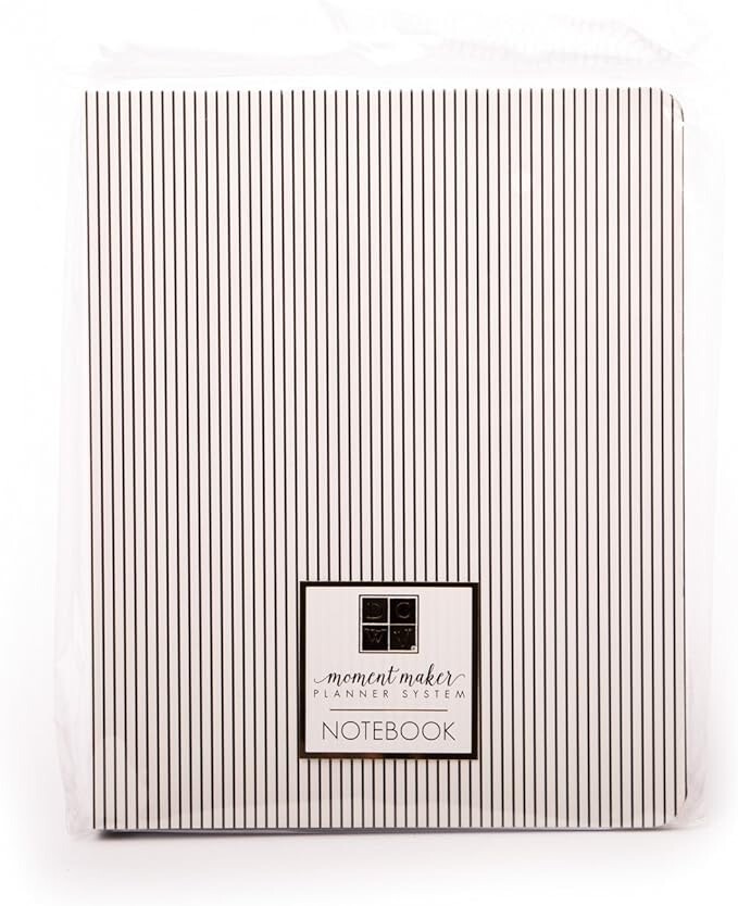 DCWV Moment Maker Designer Chipboard Notebook Pinstripes. 3 Pack