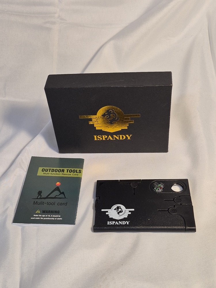 Ispandy Outdoor Mulit-Function Survival Tool Kit - Credit Card Multitool Kit