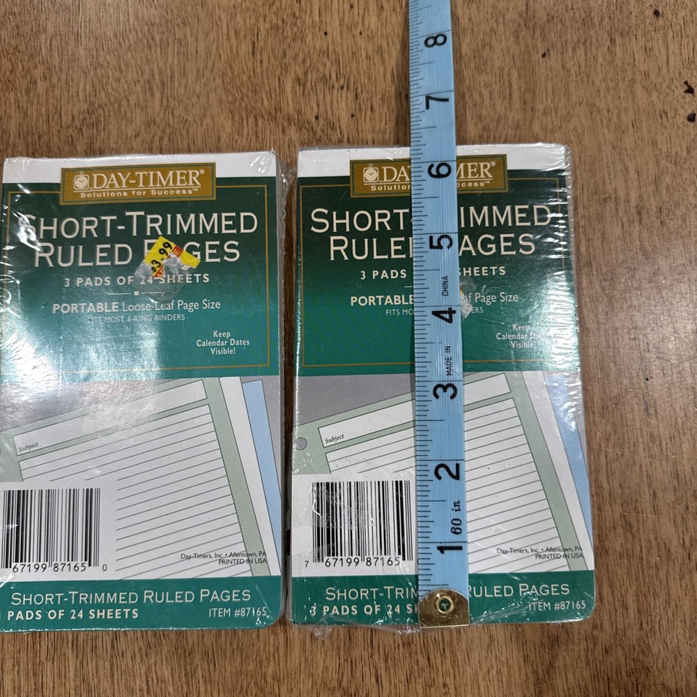 x2 Day-Timer #87165 Refill NOTES PAGES New Sealed