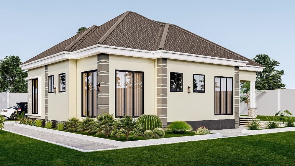 Modern 3 Bedroom House Plan