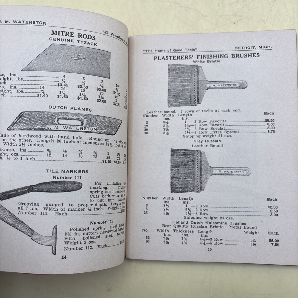 J. M. Waterson Tools Catalog No 52