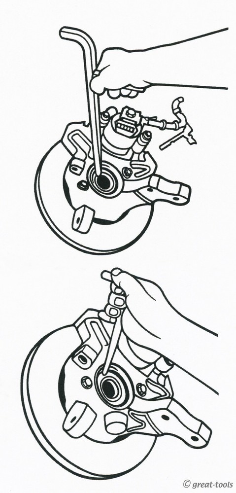 SEAL PULLER TOOL, L-TYPE – knurled handle – strike with a hammer to remove seals