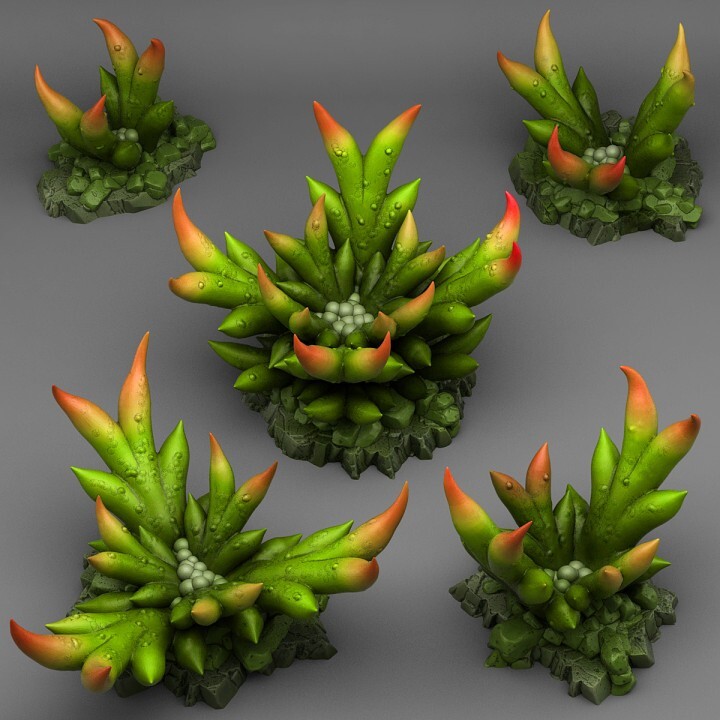 Creepy Bromeliad-3D Printed Resin RPG/Dungeons & Dragons Tabletop Terrain