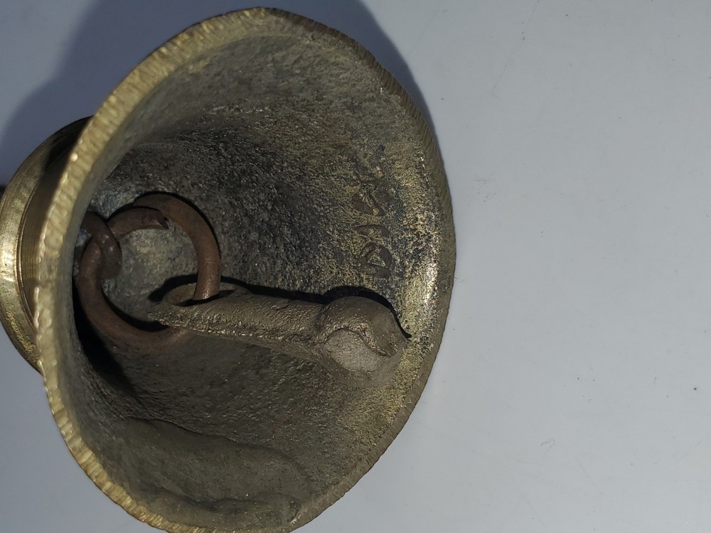 Old Brass Lord Hanuman Figurine Handcrafted Solid Temple Bell